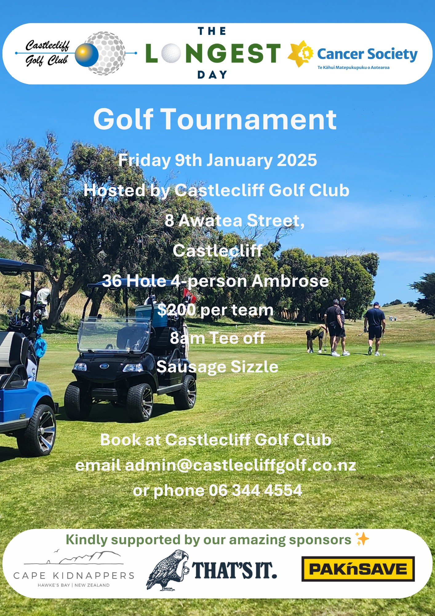 Castlecliff GC LDG tournament poster 9126 002